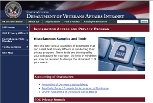 Privacy Office Samples and Tools webpage