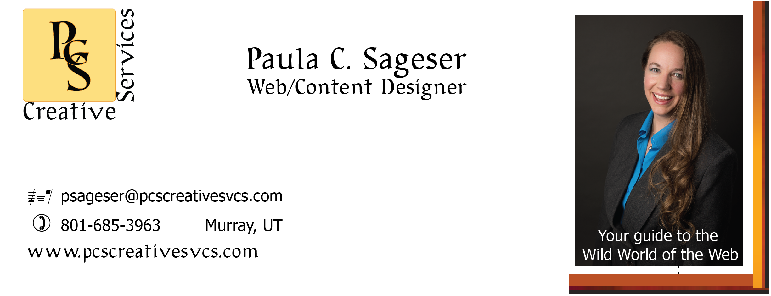 PCS Creative Services Contact Info Paula Sageser Web Designer