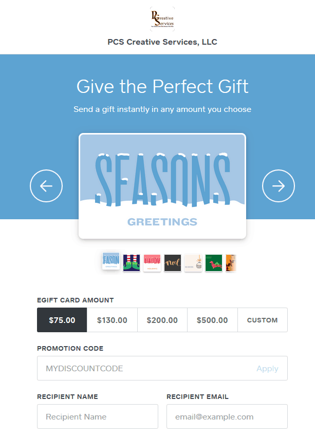 Square has easy egift card options