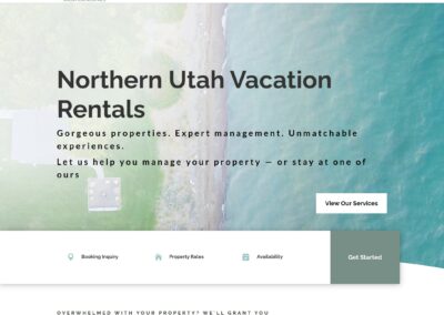 Northern Utah Vacation Rentals website