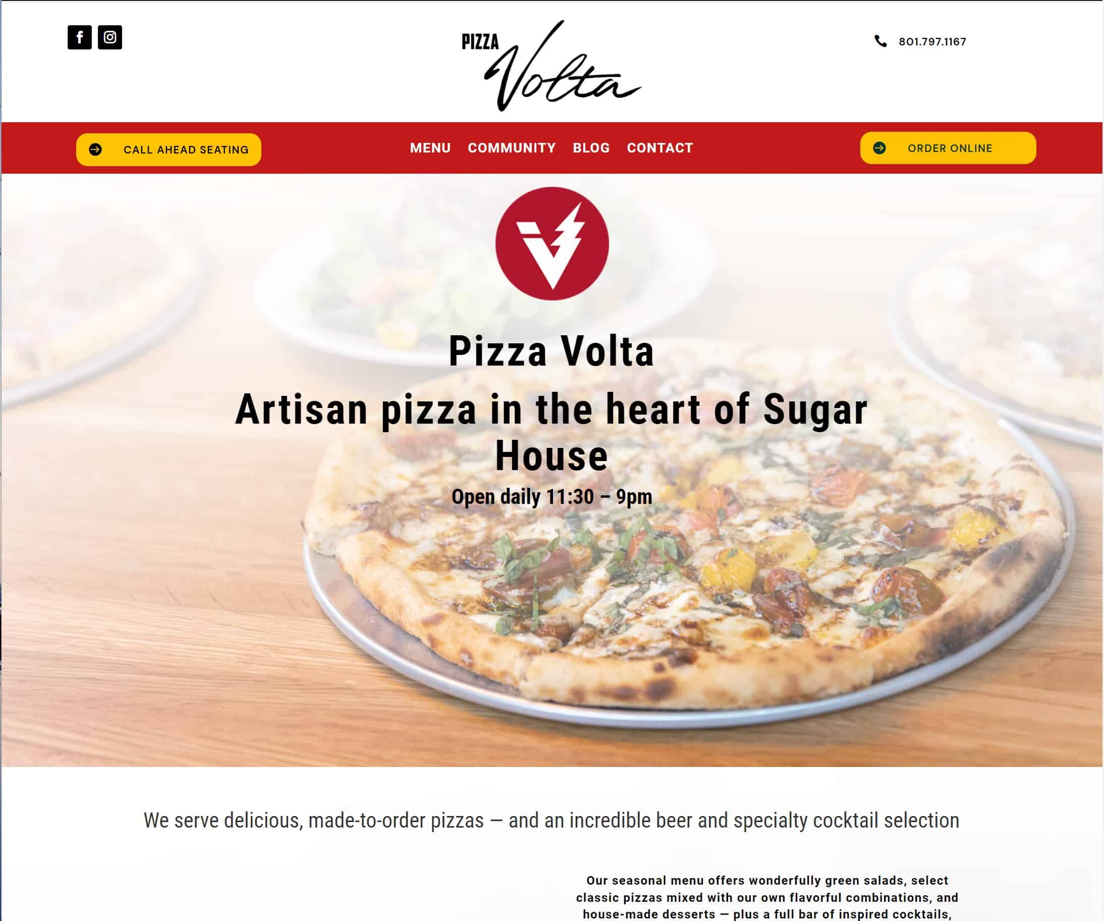 pizza volta website